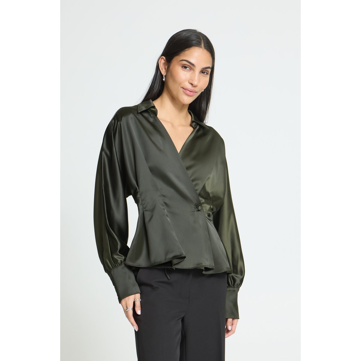 Chemise à manches longues marron rosin, ICHI
