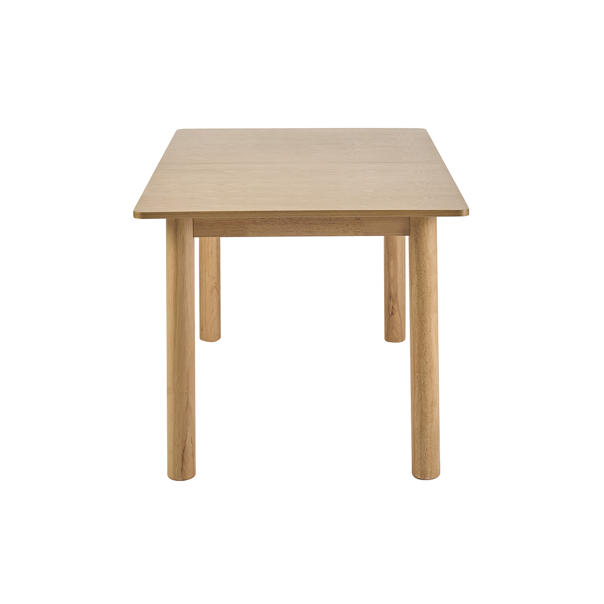 Table extensible rallonges intégrées rectangulaire bois clair frêne L160-210 cm CLAUDIE couleur unique, MILIBOO