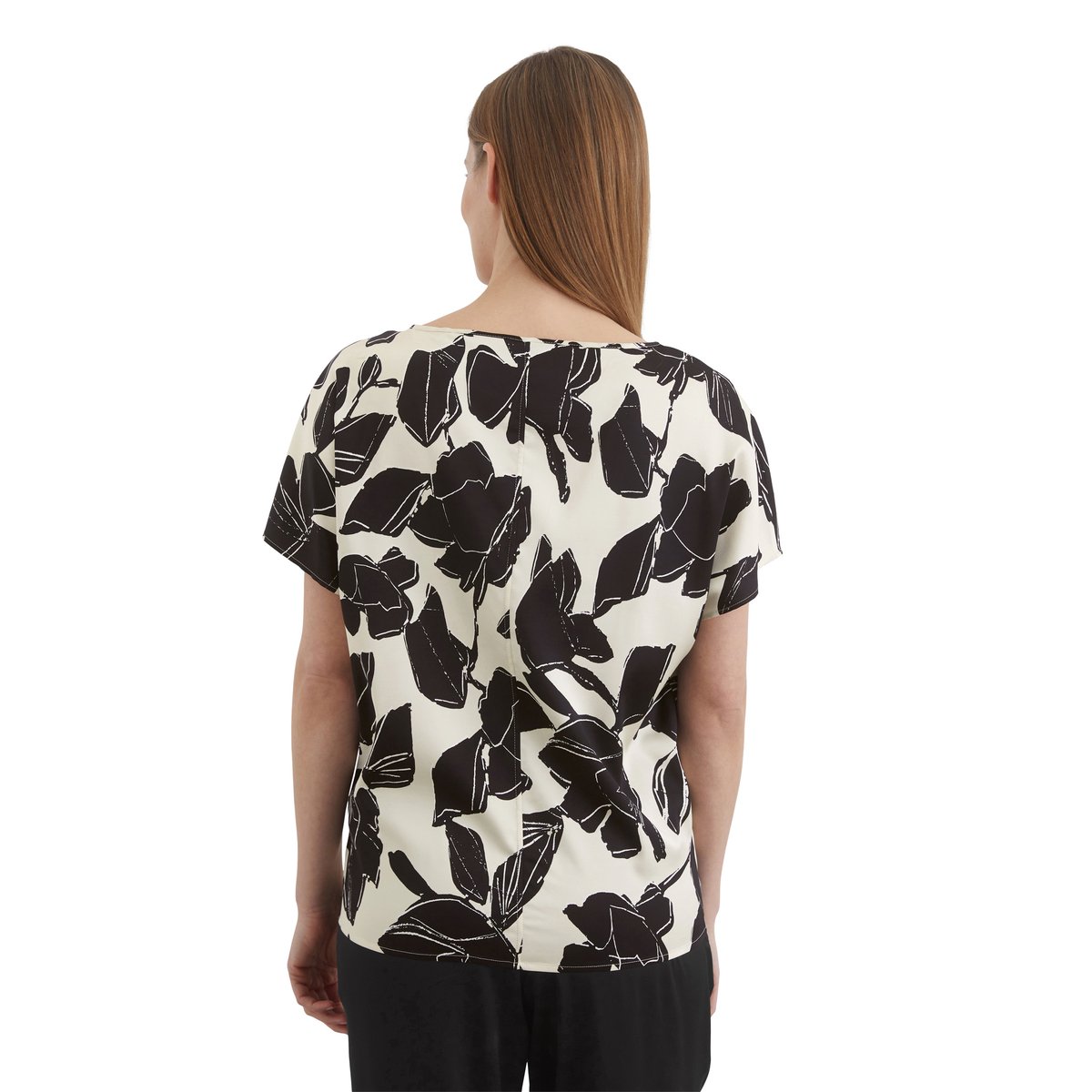 Chemisier imprimé régulier en satin stretch de viscose multicolor, MARC O'POLO