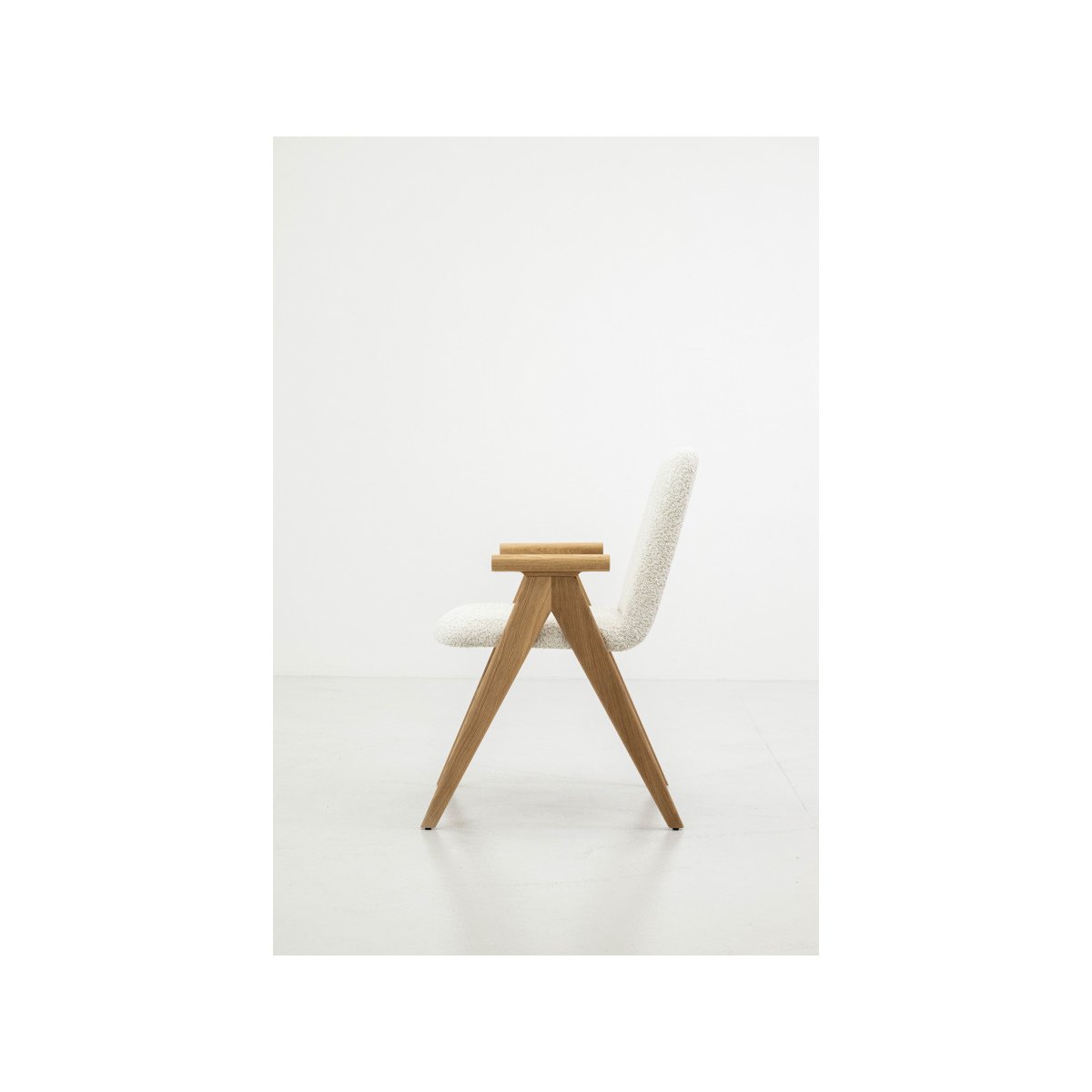 Lot de 2 chaises tissu bouclette, PAGNOL marron clair, BOBOCHIC