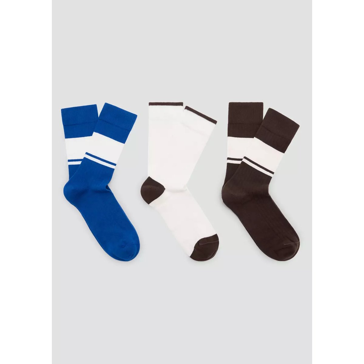 Pack 3 paires de chaussettes combinées marron, MANGO MAN