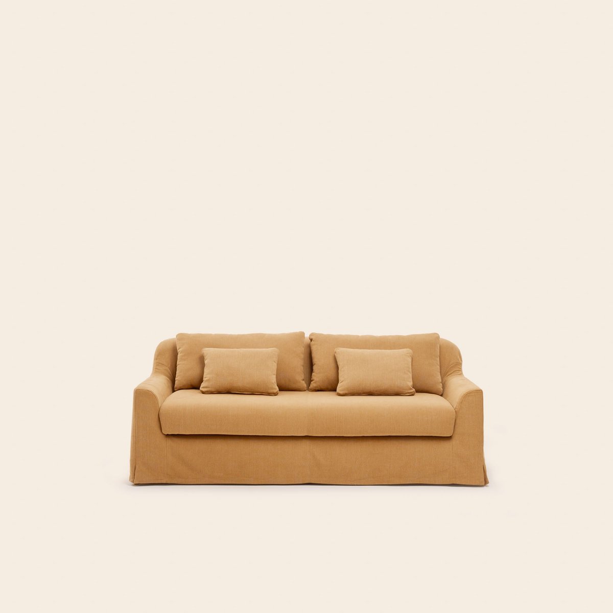 Canapé 2,5 Places en tissu naturel CLARIBEL barbate caramel, MADURA