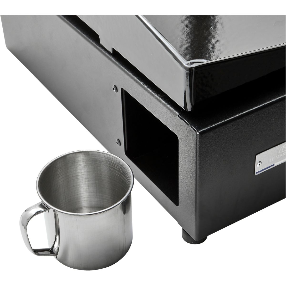 Plancha gaz Pure 375 Noir 3 brûleurs à poser, 75x40 cm noir, LE MARQUIER