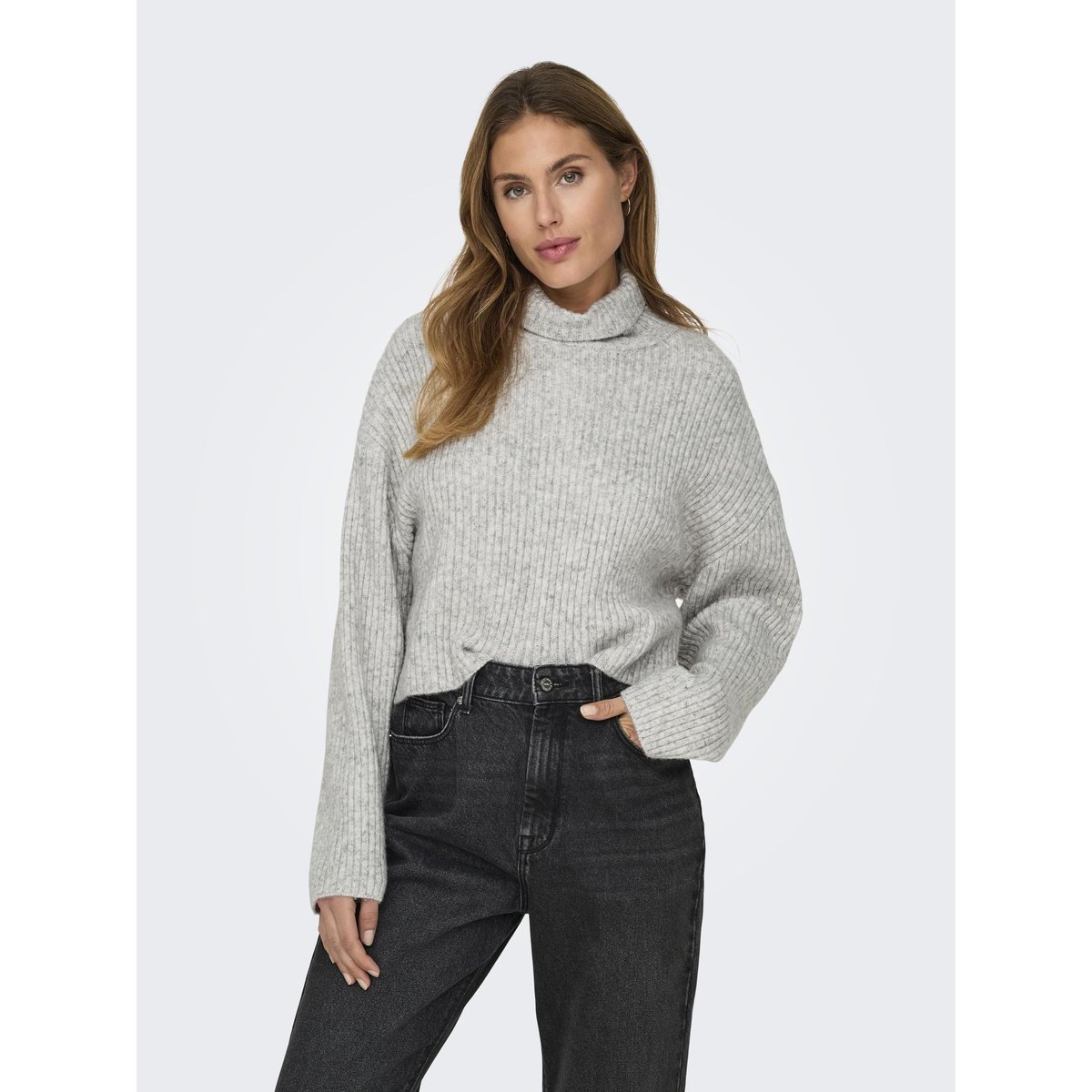 Pull En Maille grise - light grey melange, ONLY