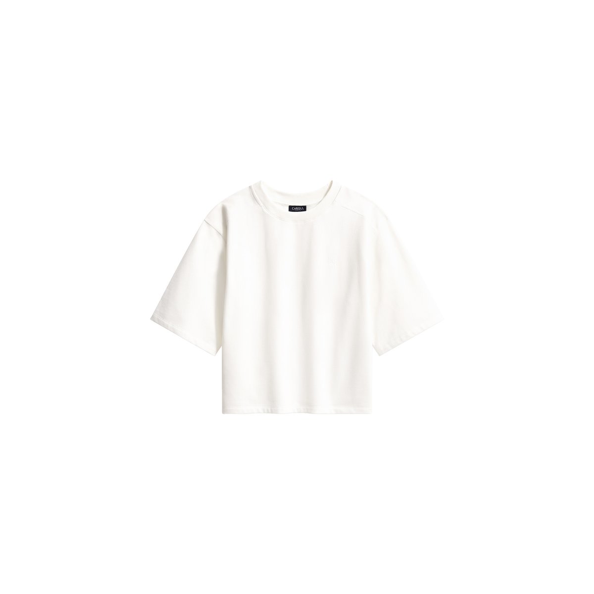 T-shirt coupe droite col rond T-SHIRT TMAELLE ecru, CAROLL