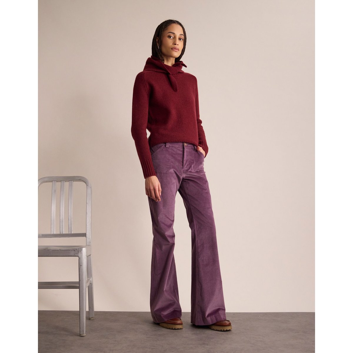 Pantalon Charlyse violet, INES DE LA FRESSANGE PARIS