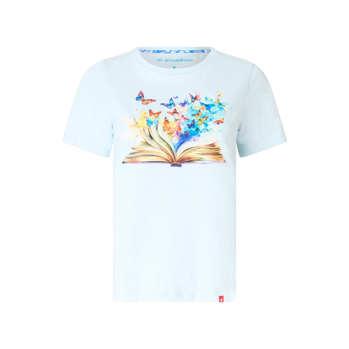 T-shirt à motif livre et papillon bleu, JOE BROWNS