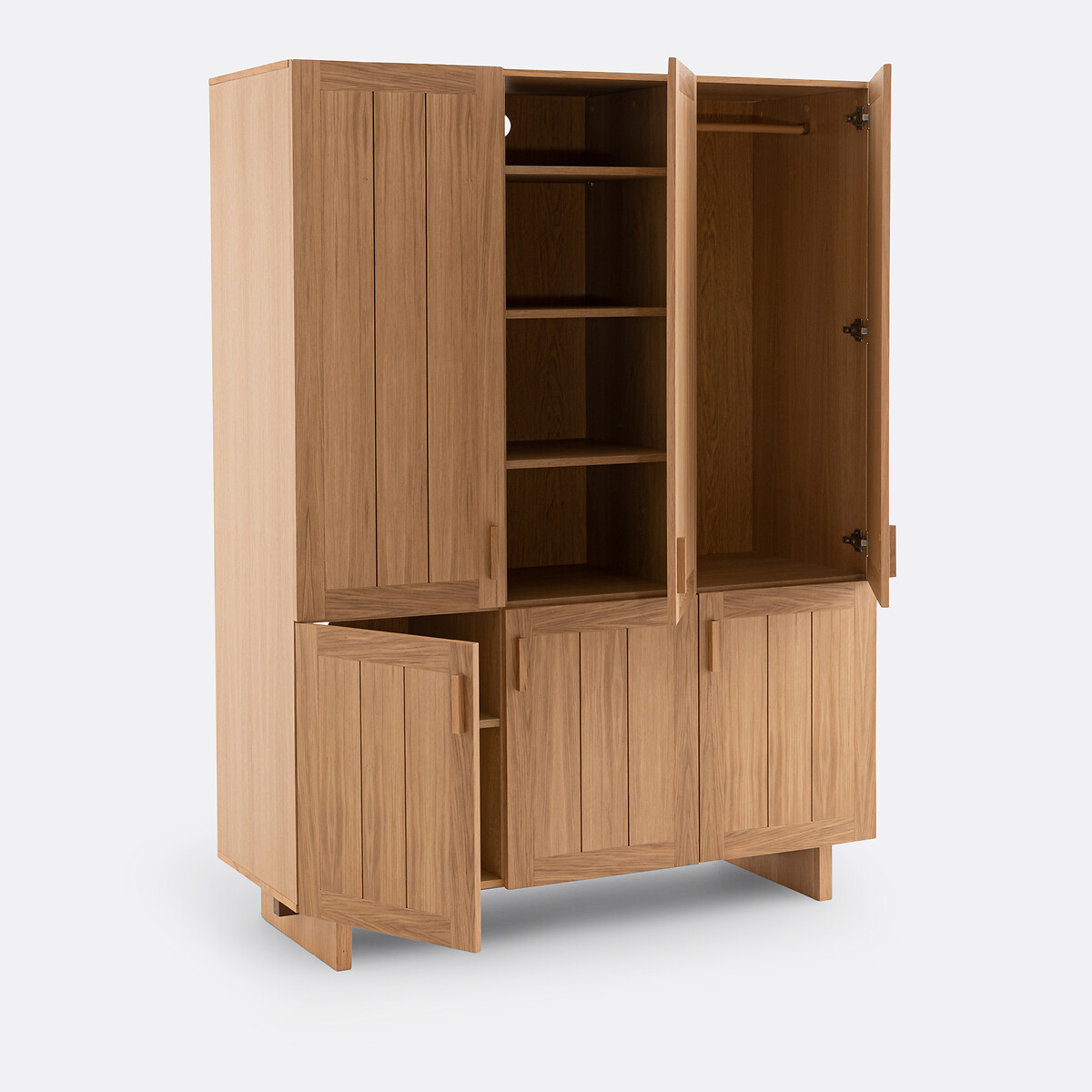 Armoire penderie 6 portes, Lanko coloris chêne, LA REDOUTE INTERIEURS