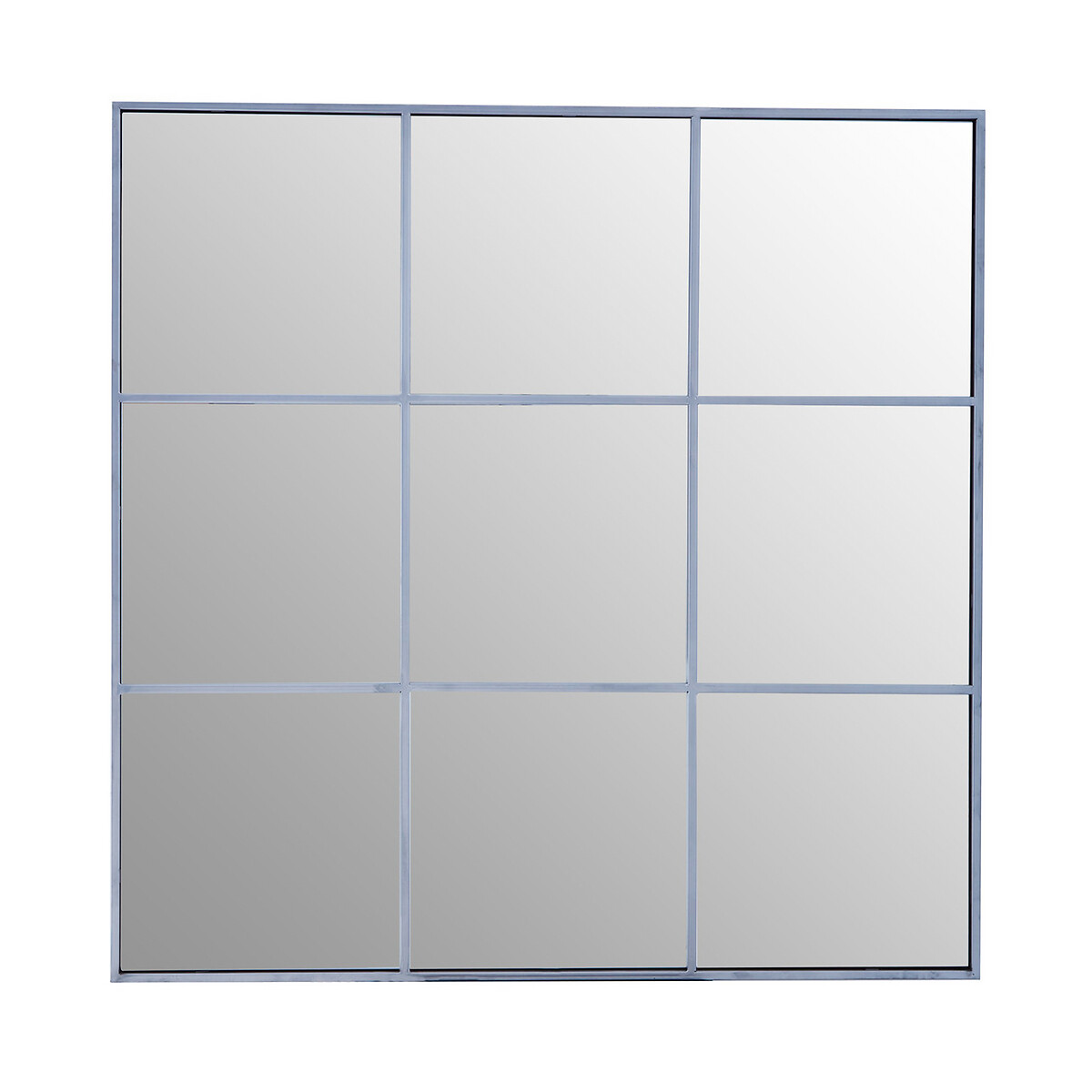 95cm Onslow Square Window Mirror in Silver Finish silver-coloured, SO'HOME