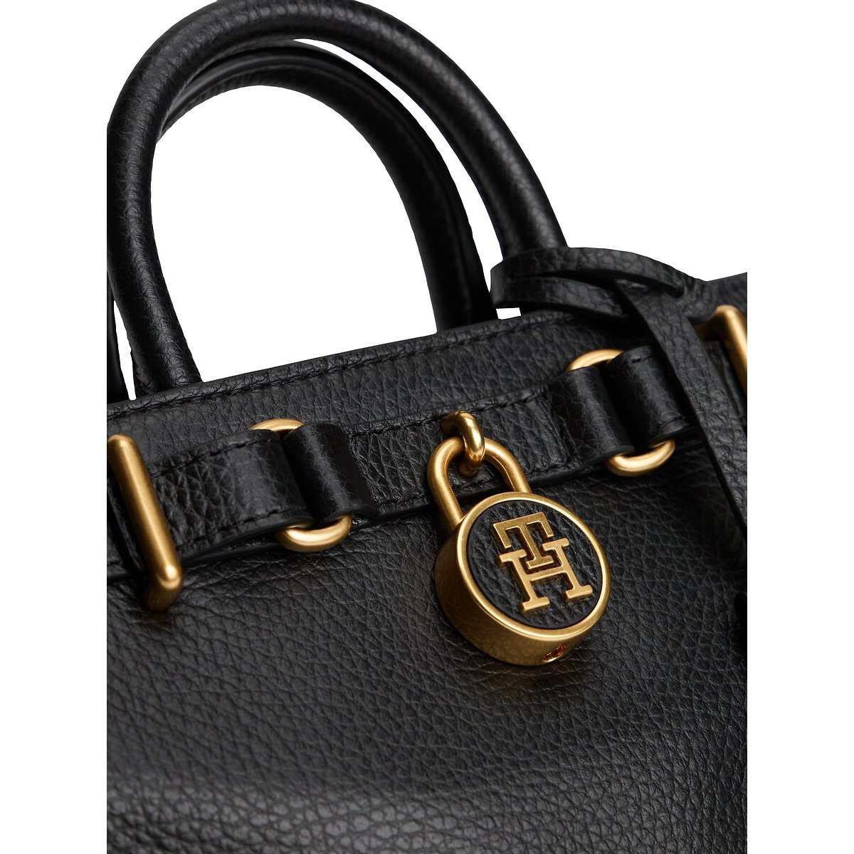 Tote Bag AMERICAN ICON MICRO aus Leder schwarz, TOMMY HILFIGER
