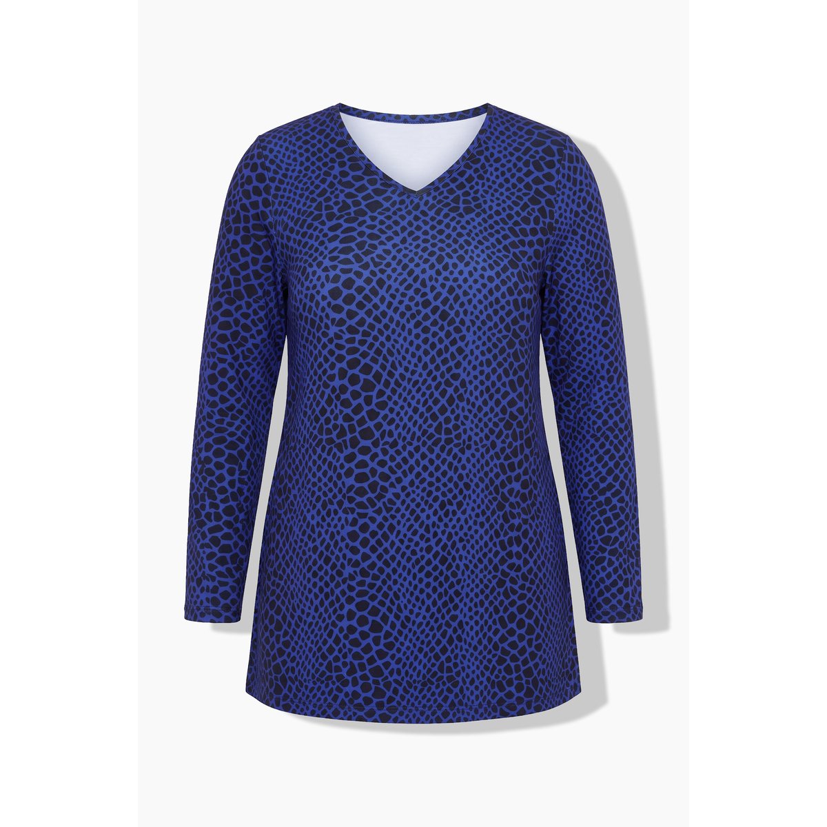 T-shirt long motif peau de serpent noir, ULLA POPKEN