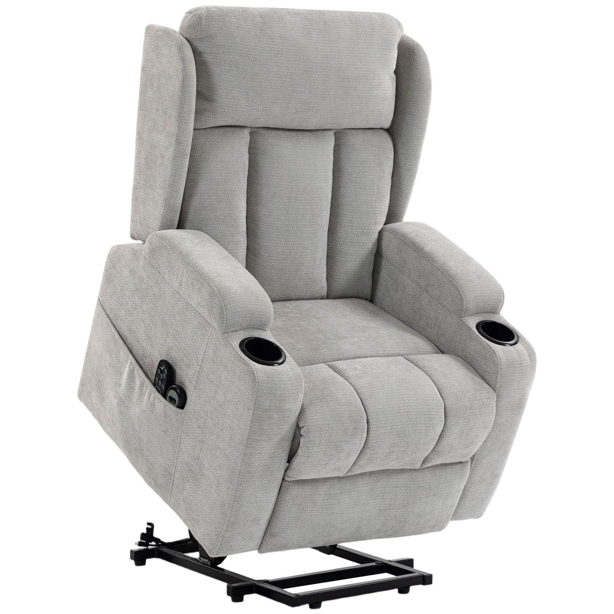 Fauteuil releveur multifonctionnel Chenille gris clair, HOMCOM