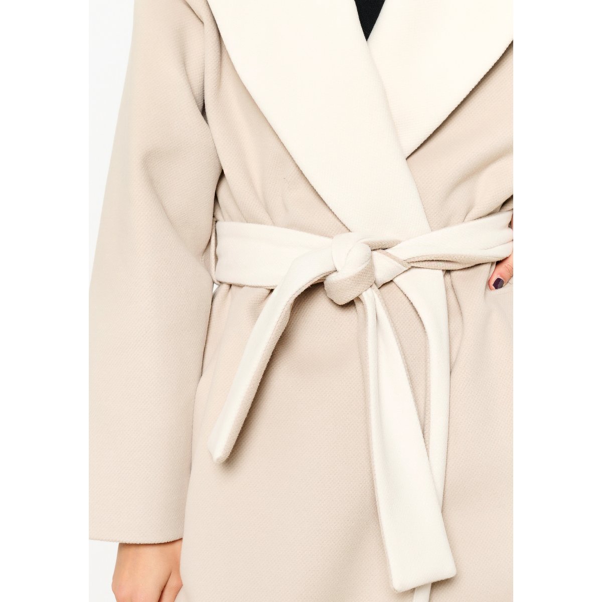 Manteau long blanc vanille, LOLALIZA