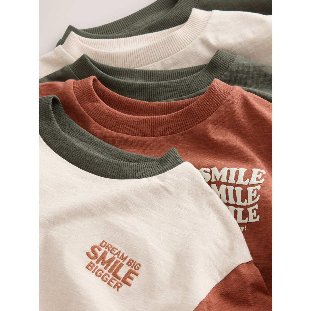 T-shirt à manches longues, lot de 5 multi minéraux, NEXT