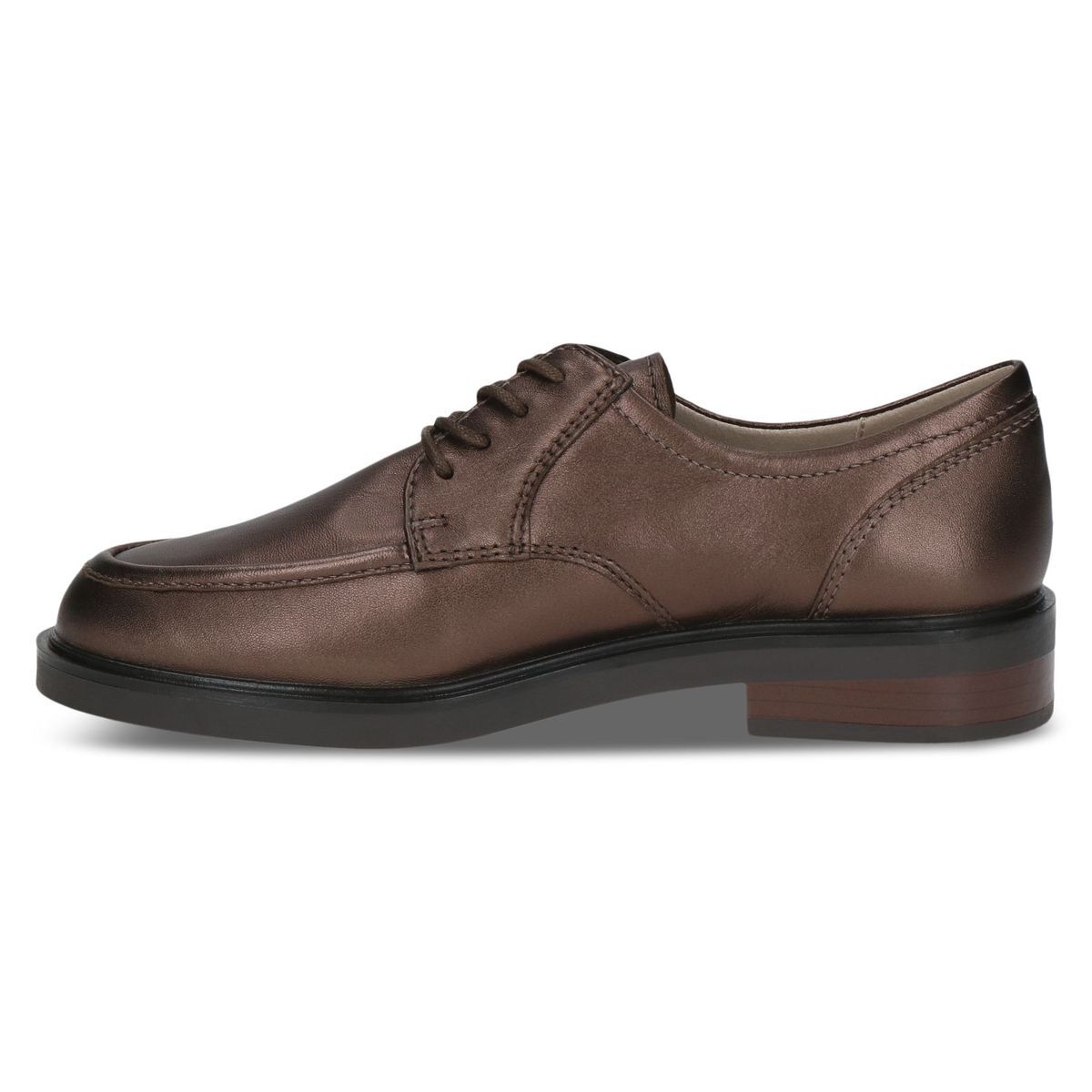 Derbie en cuir marron taupe suède, CAPRICE