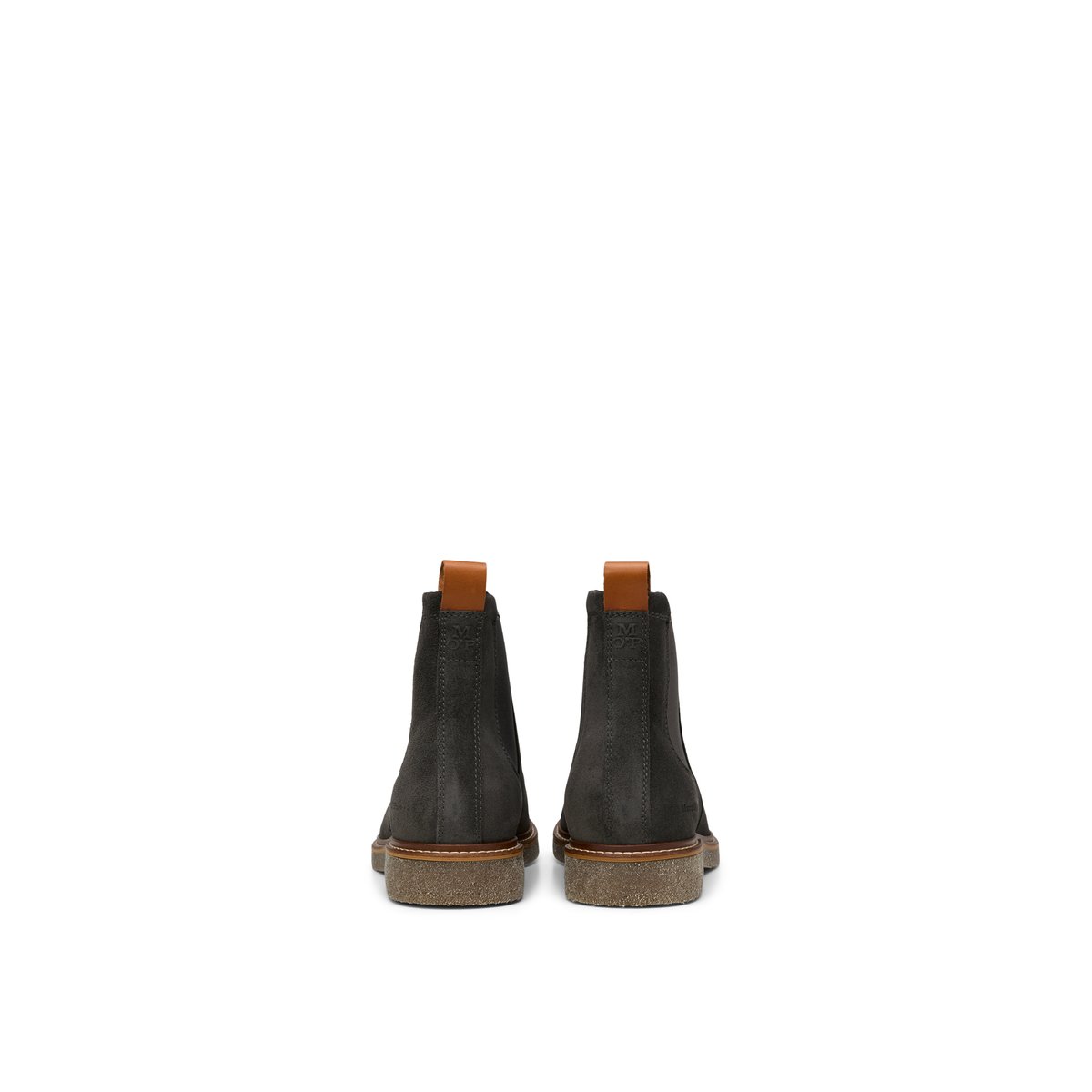 Chelsea boot modèle Linus en cuir de vachette velours doux noir, MARC O'POLO