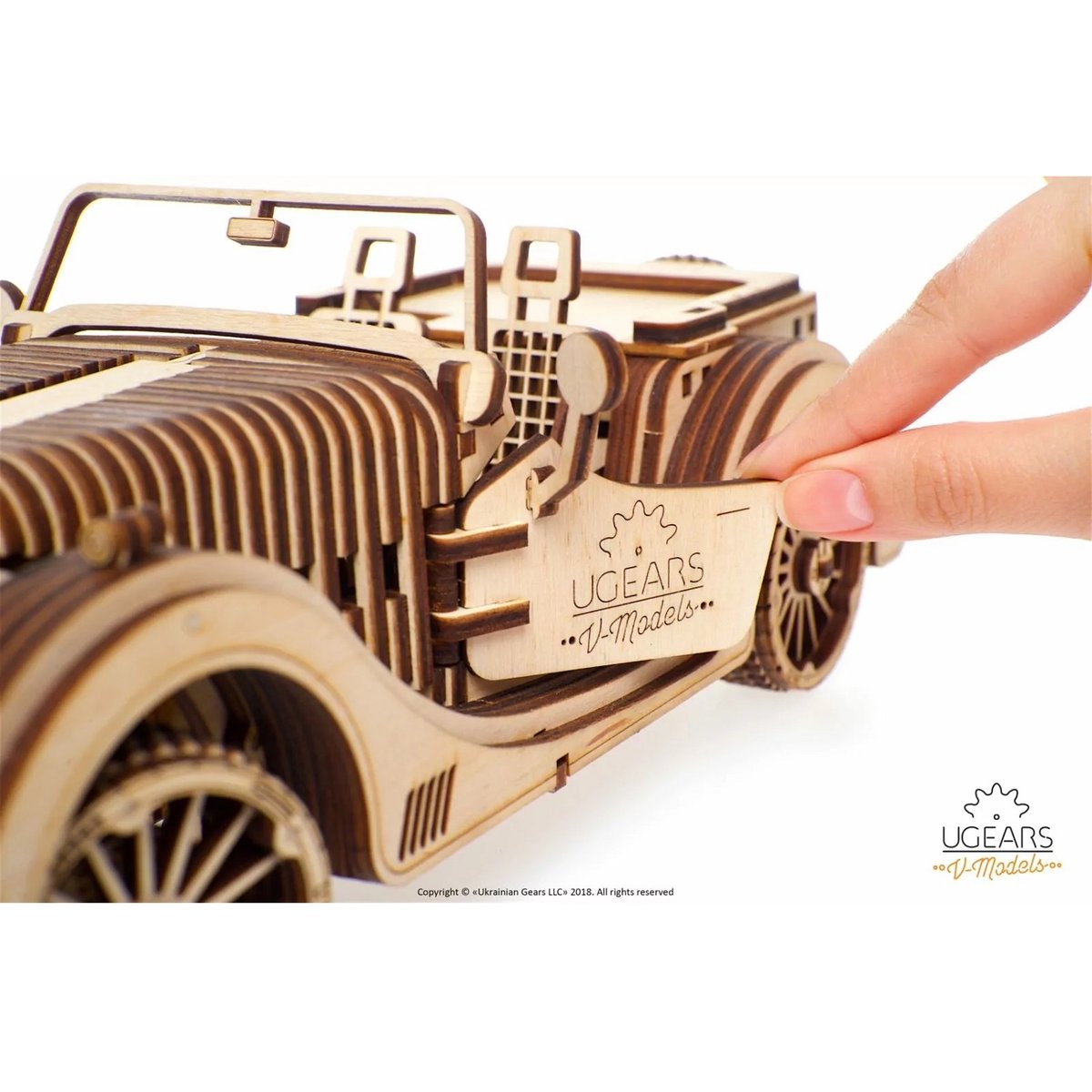 Puzzle 3D Roadster VM-01 beige, UGEARS