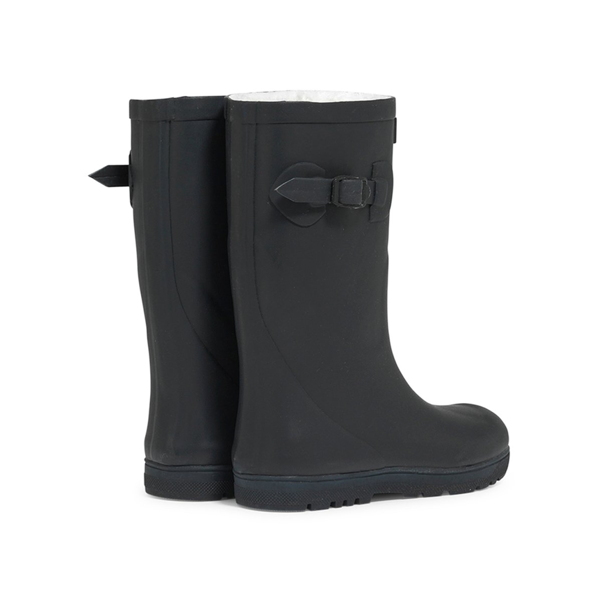 Botte de pluie fourrée à semelle crantée WOODY-POP FUR UNISEX bleu marine, AIGLE