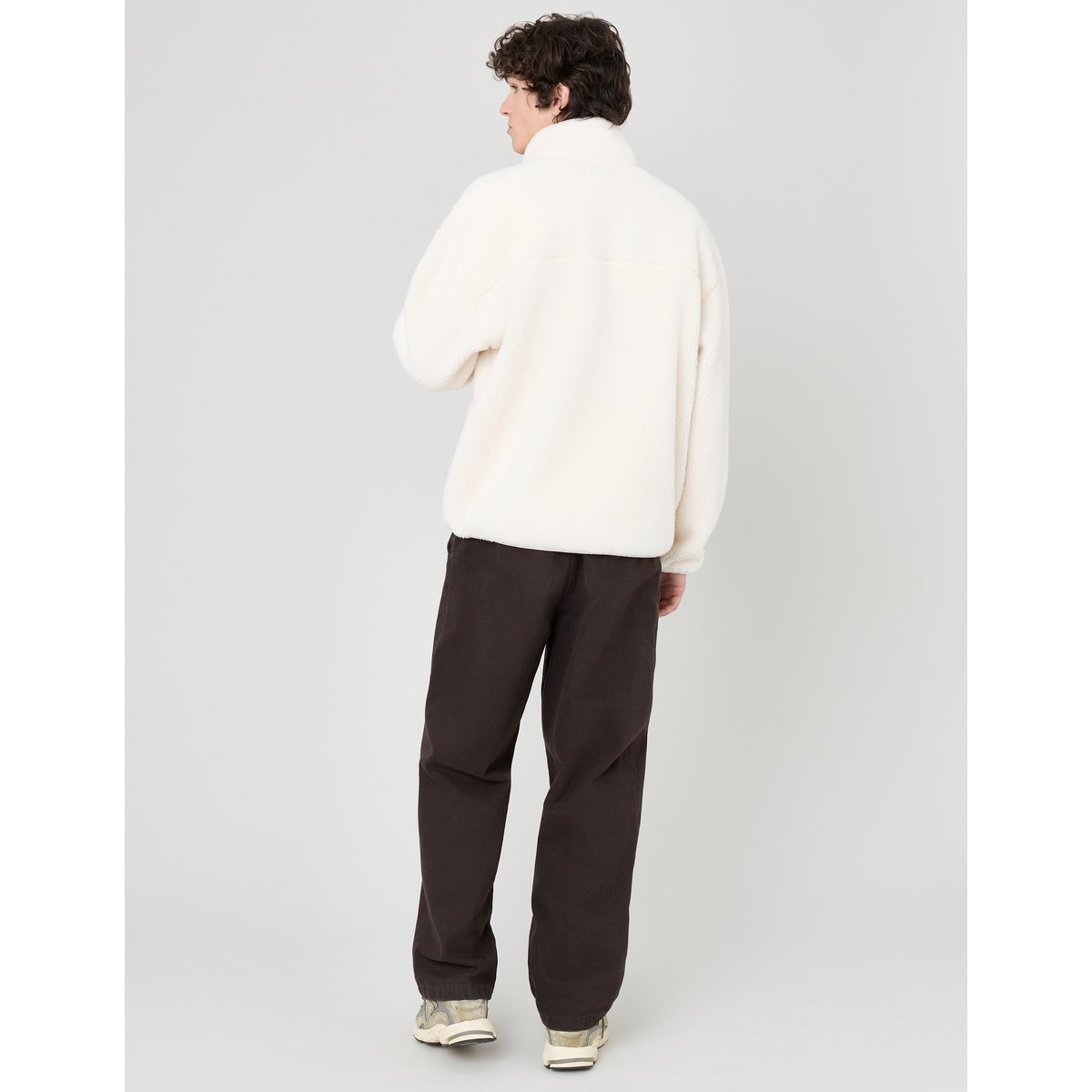 Sweat sherpa col montant zippé naturel, BZB