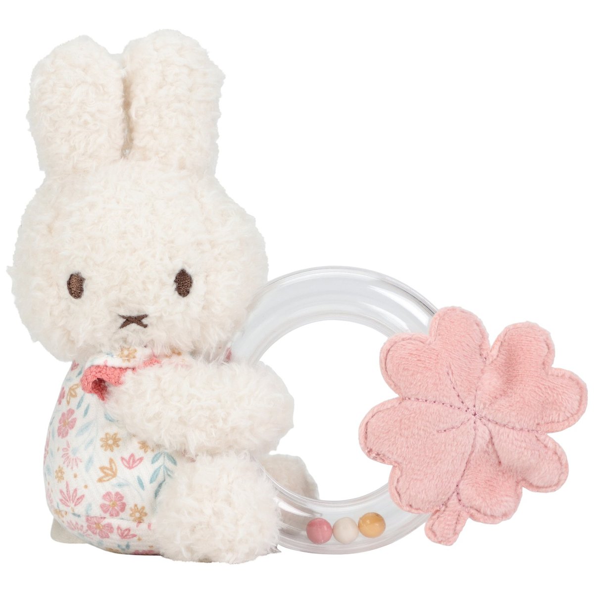 Anneau hochet blanc, rose, LITTLE DUTCH