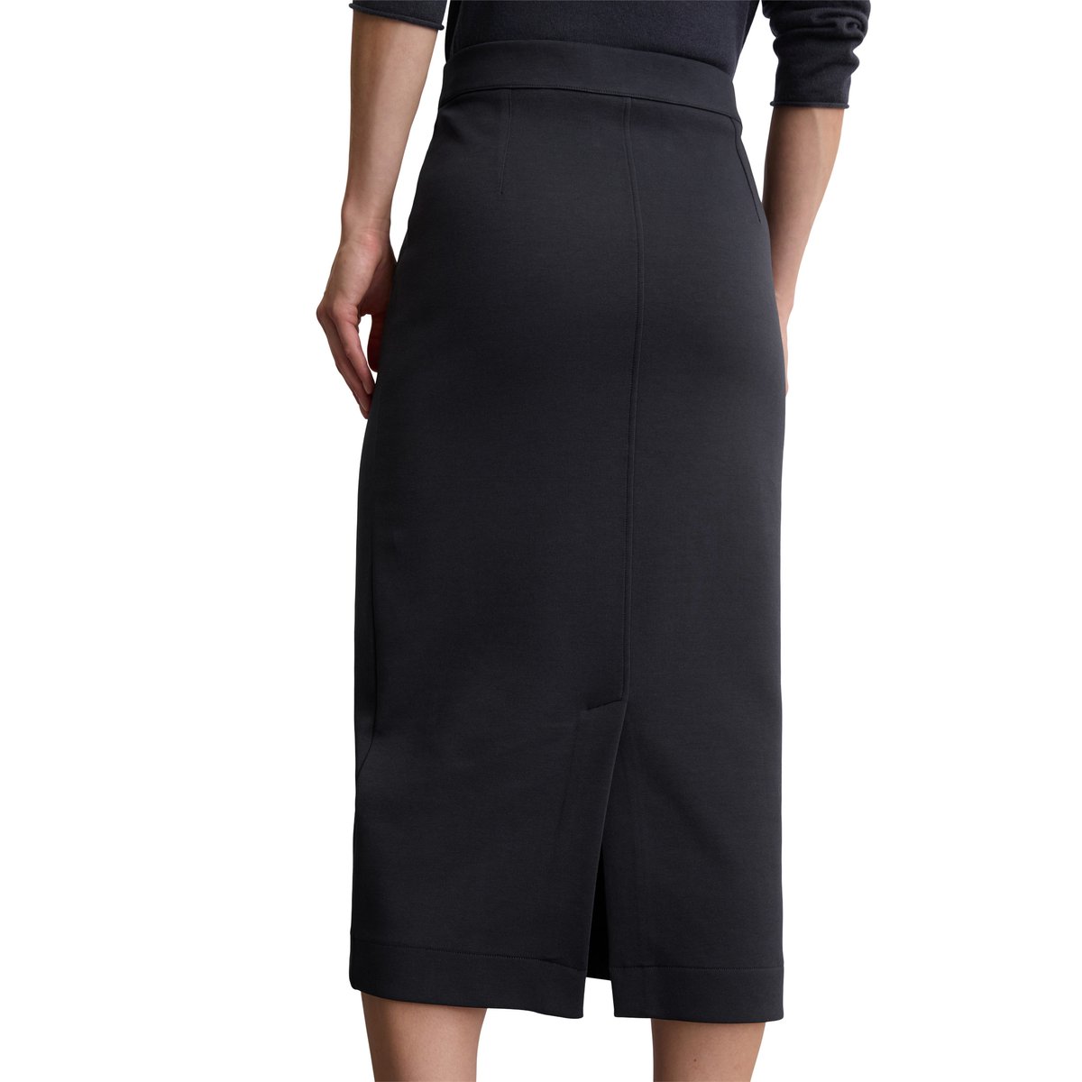 Jupe en jersey regular en qualité interlock bleu foncé, MARC O'POLO