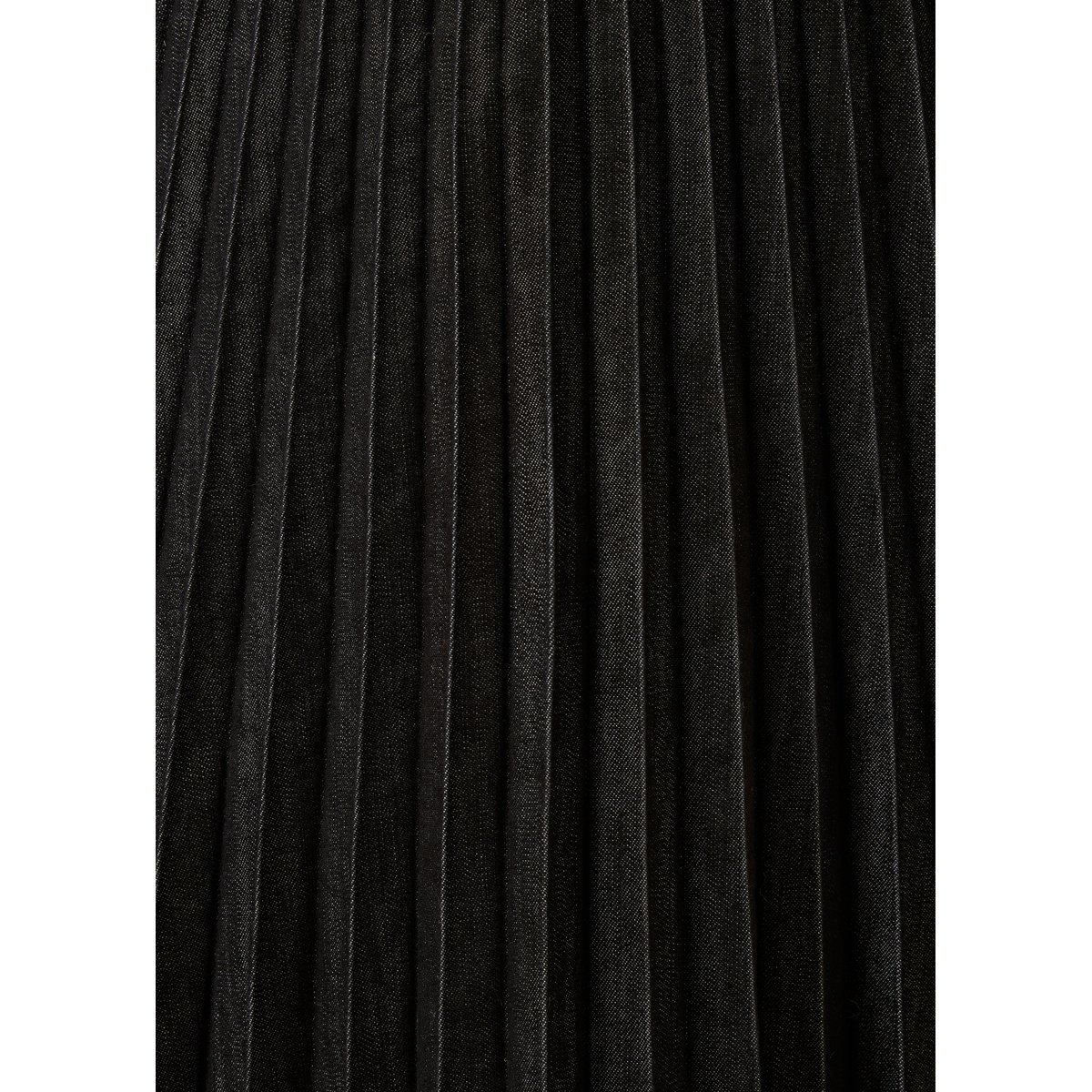 Jupe longue plissée en jean noir, LA FEE MARABOUTEE