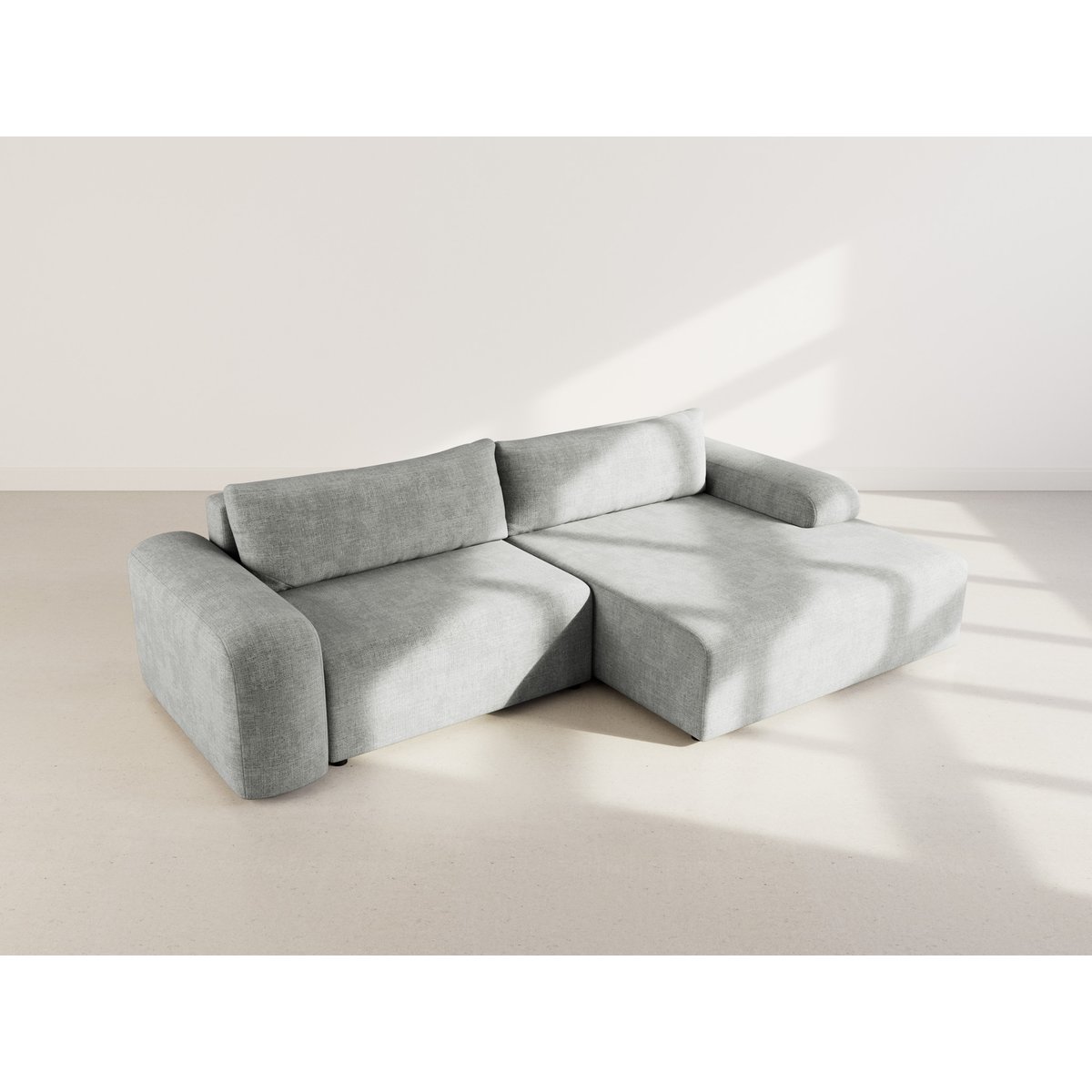 Canapé d'Angle Convertible 4 places - REBECCA gris, BEST MOBILIER