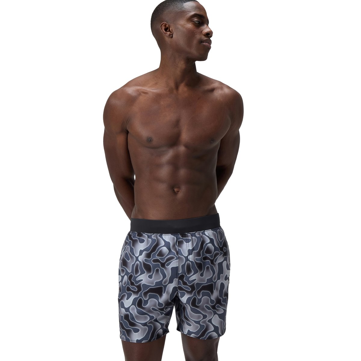 Short de bain à taille élastiquée motif/style tourbillon LOOKOUT VOLLEY gris, SPEEDO