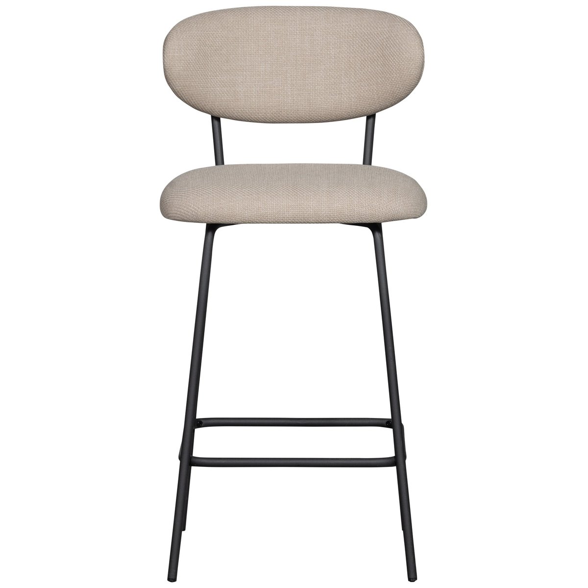 Tabourets de bar en polyester KJELD beige, WOOOD