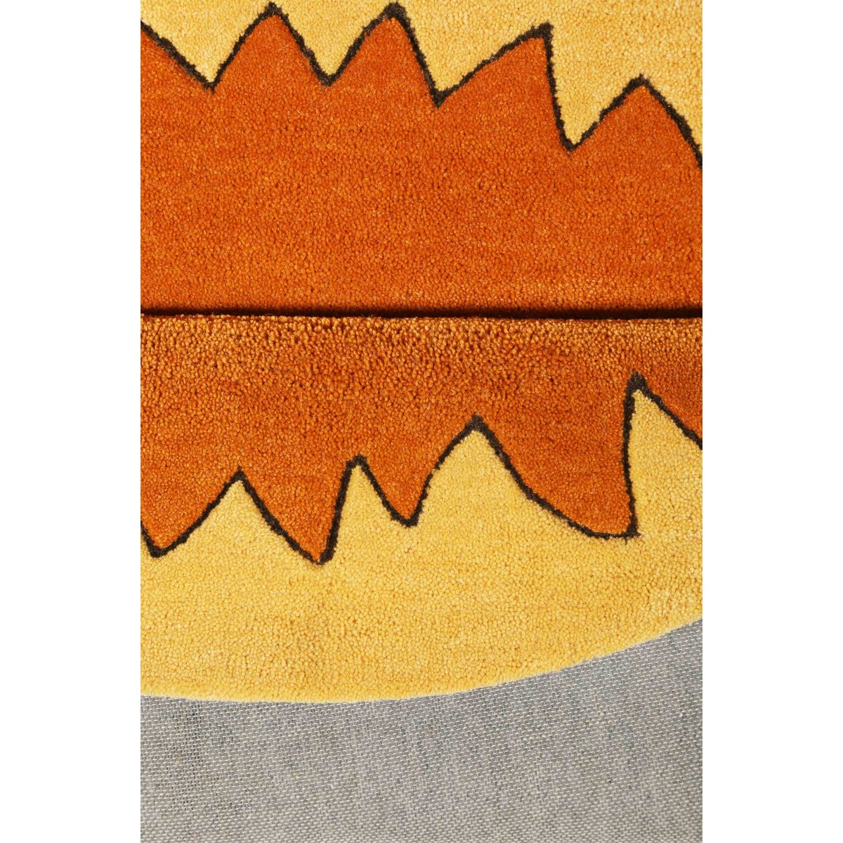 Tapis enfant rond motif lion , LINUS orange, SMART KIDS