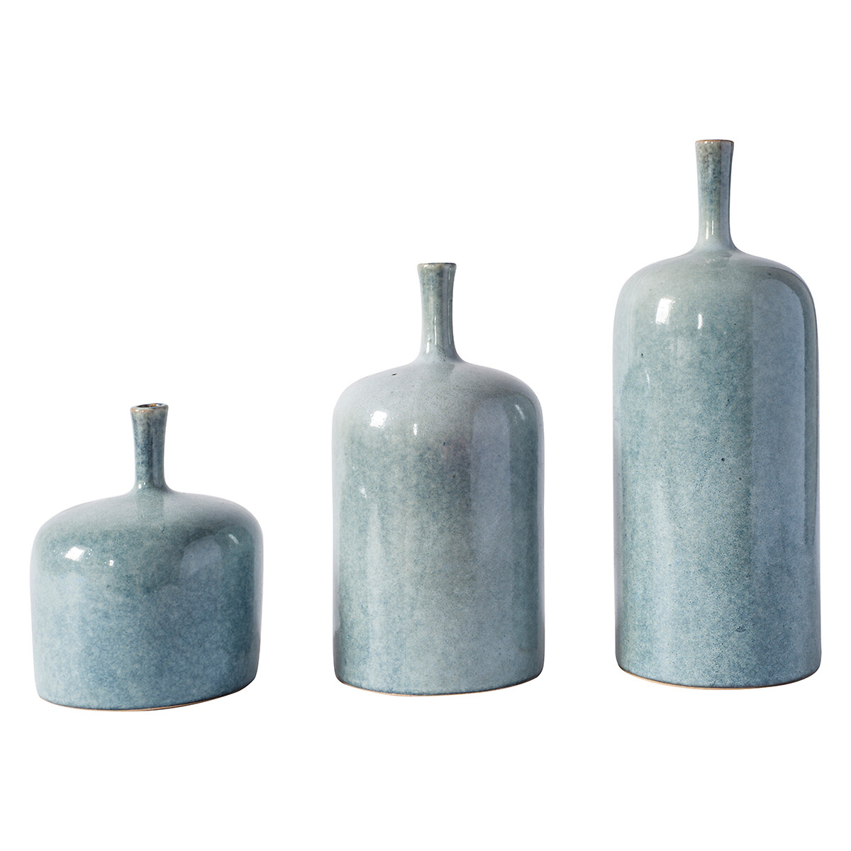 Set of 3 Ceramic Vase Ornaments blue, ÉDITÉ