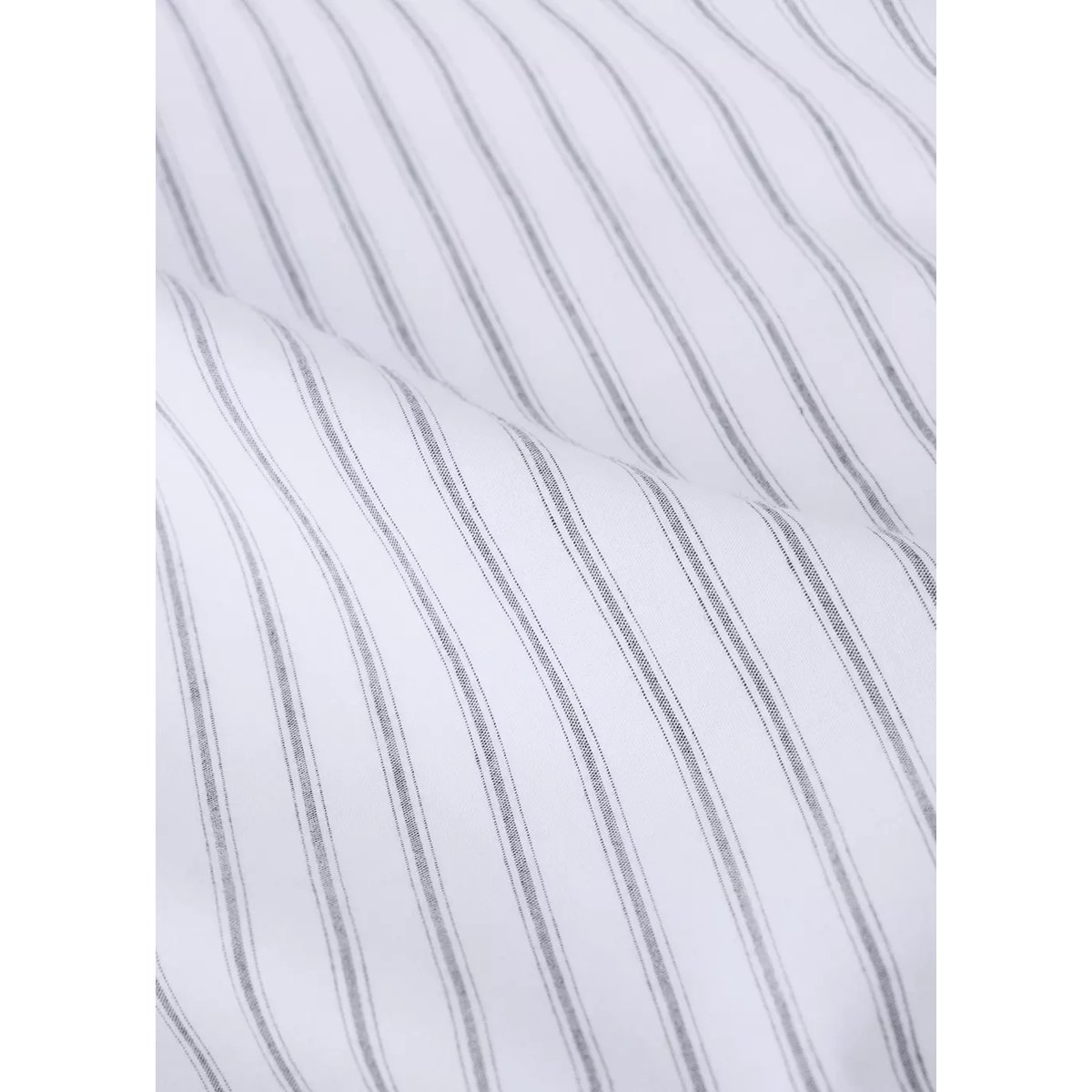 Drap-housse enfant coton seersucker à rayures lit 90 cm gris, MANGO HOME