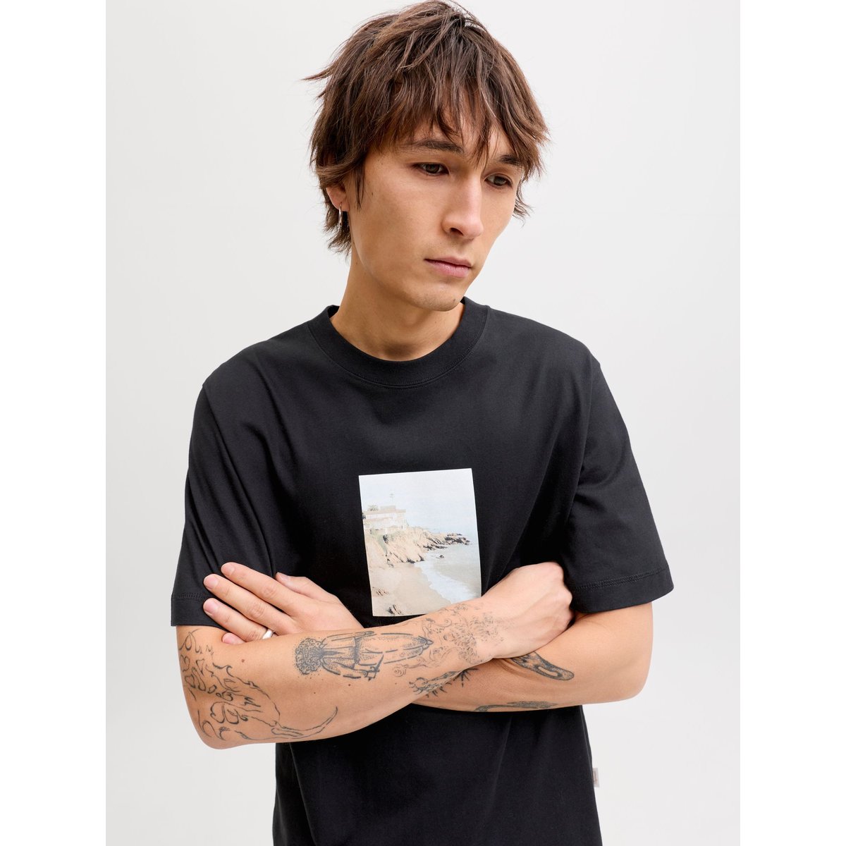 T-Shirt black 1, JACK & JONES