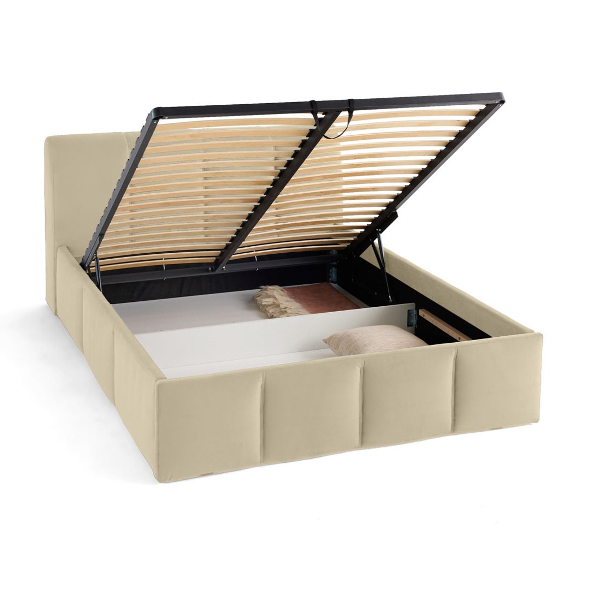 Lit coffre - ELYSIA beige, BEST MOBILIER