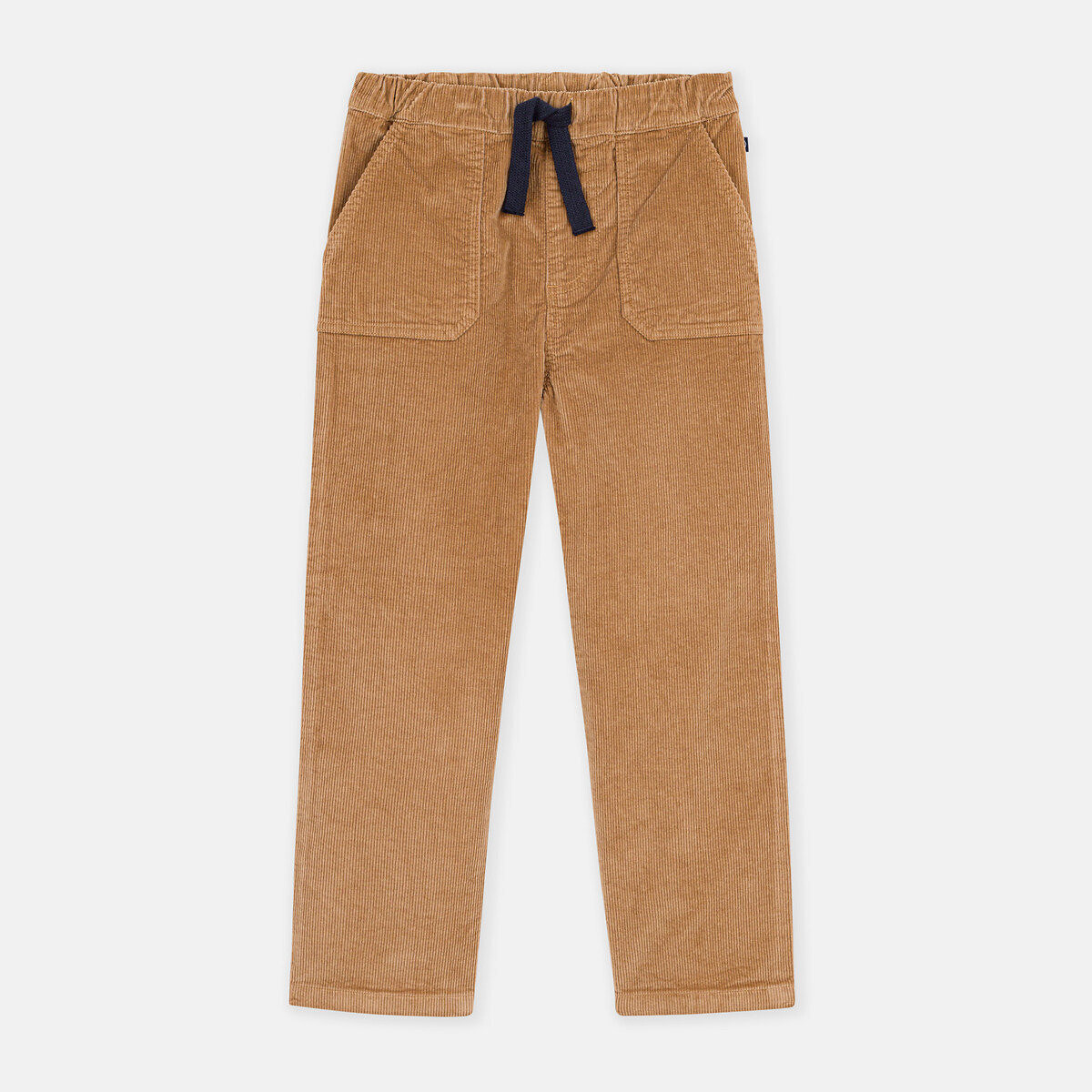 Velour Straight Trousers camel, PETIT BATEAU