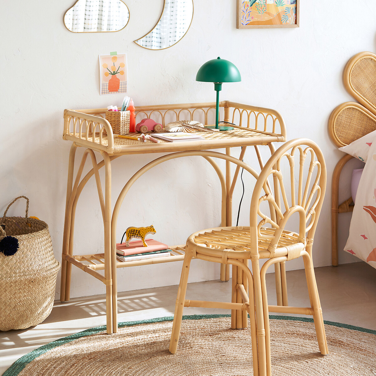 Cadeira para criança, em rattan, Albin rotim natural, LA REDOUTE INTERIEURS