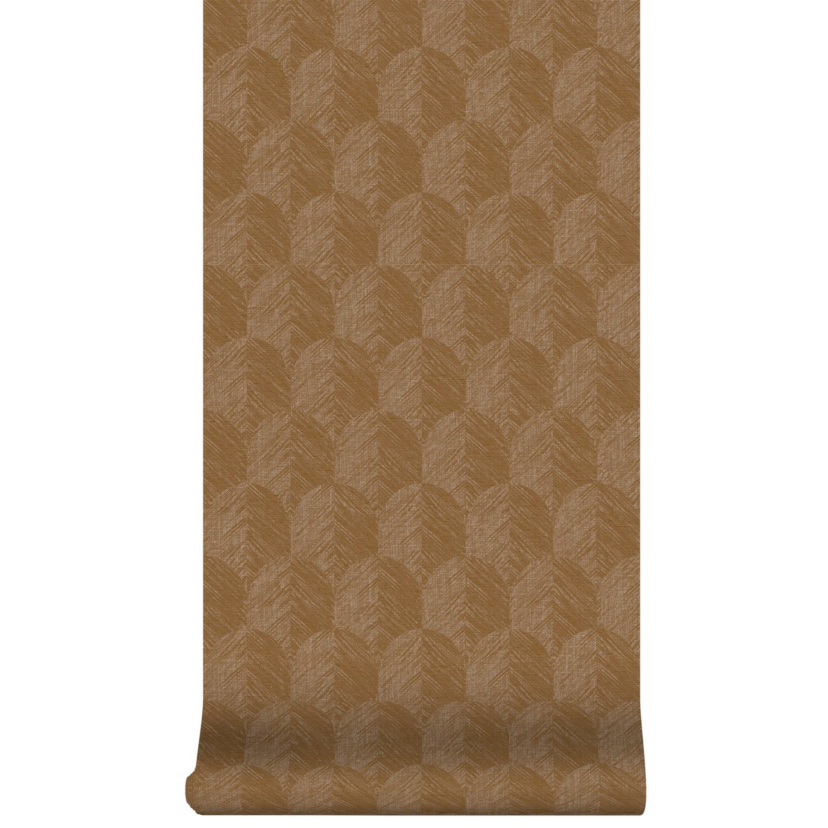Papier peint quadrillage Romée marron doux, SUBLIME