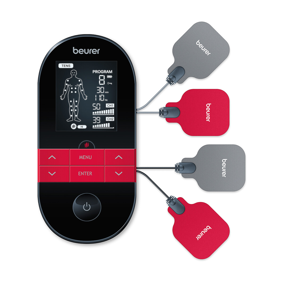 EM 59 Électrostimulateur chauffant noir, BEURER
