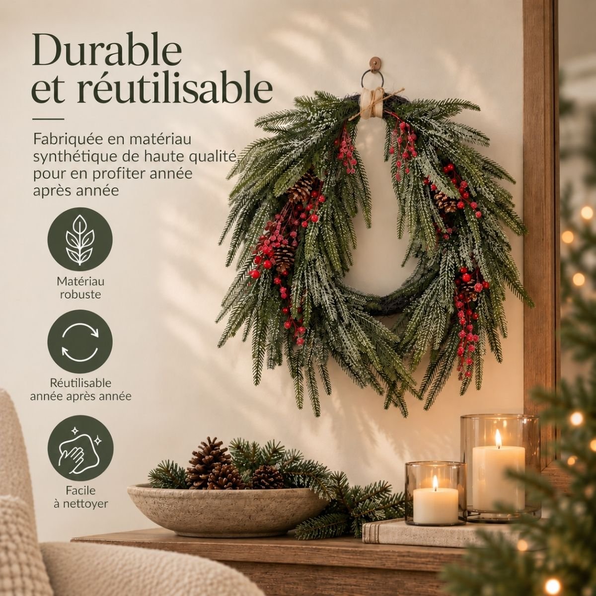 Couronne vert, MICA DECORATIONS