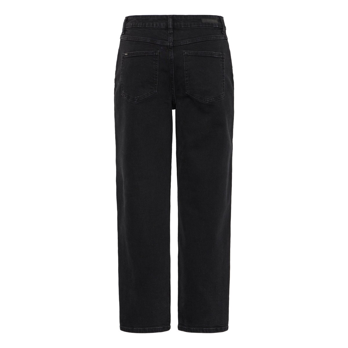 Jeans taille haute, jambes droites noir black denim, B.YOUNG