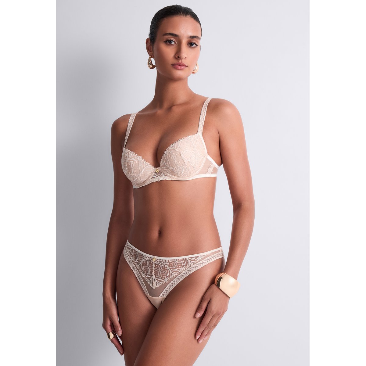 Soutien gorge Push up coque Iconic Calypso rose, AUBADE