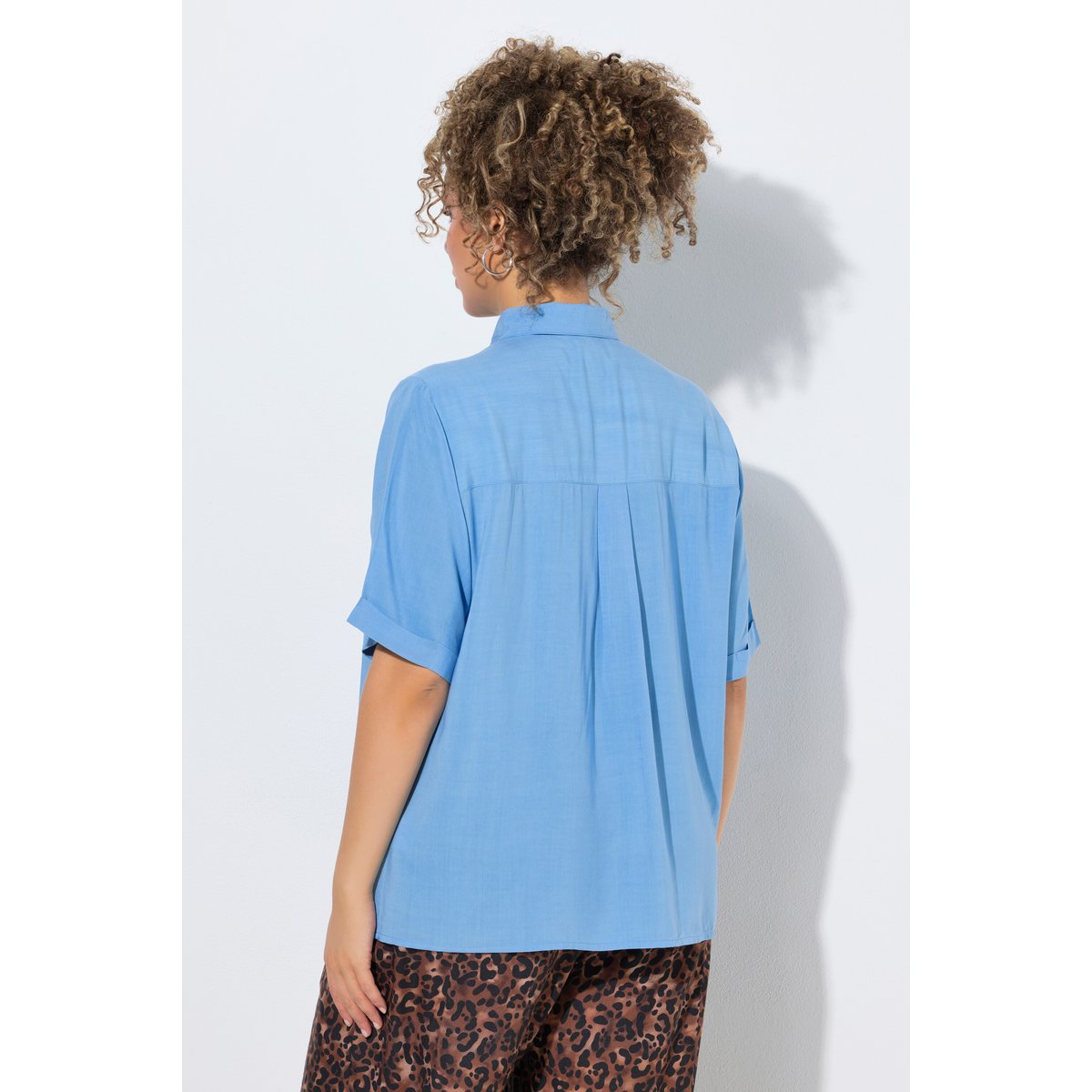 Chemisier coupe évasée bleu tendre, ULLA POPKEN