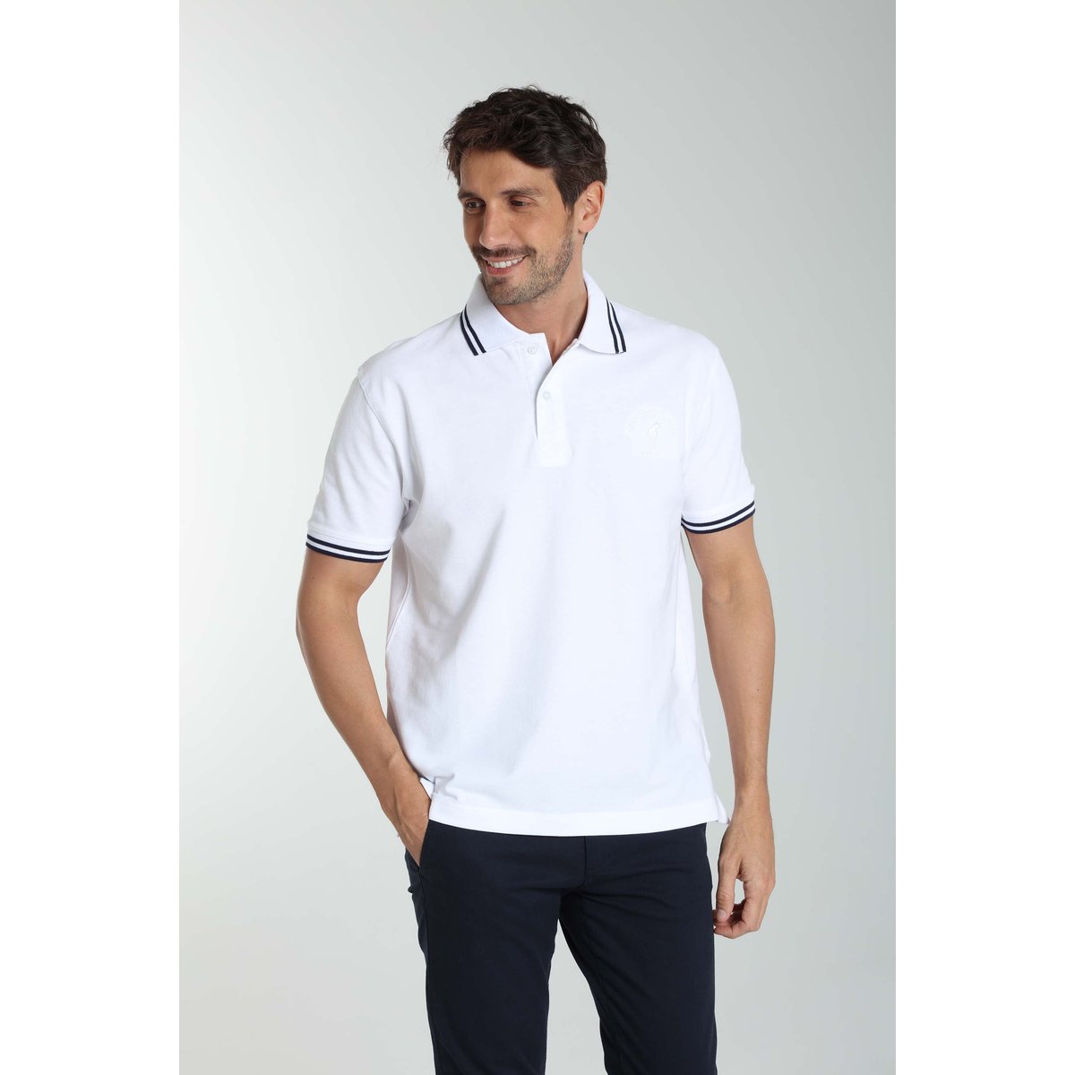 Polo manches courtes en coton PRAY blanc, GENTLEMAN FARMER