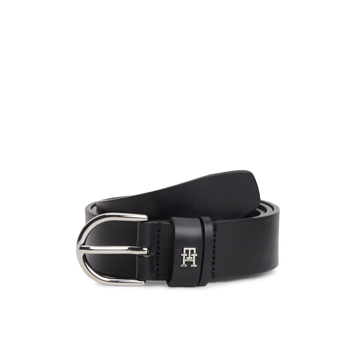 Ceinture en cuir 3 cm, EFFORTLESS noir, TOMMY HILFIGER