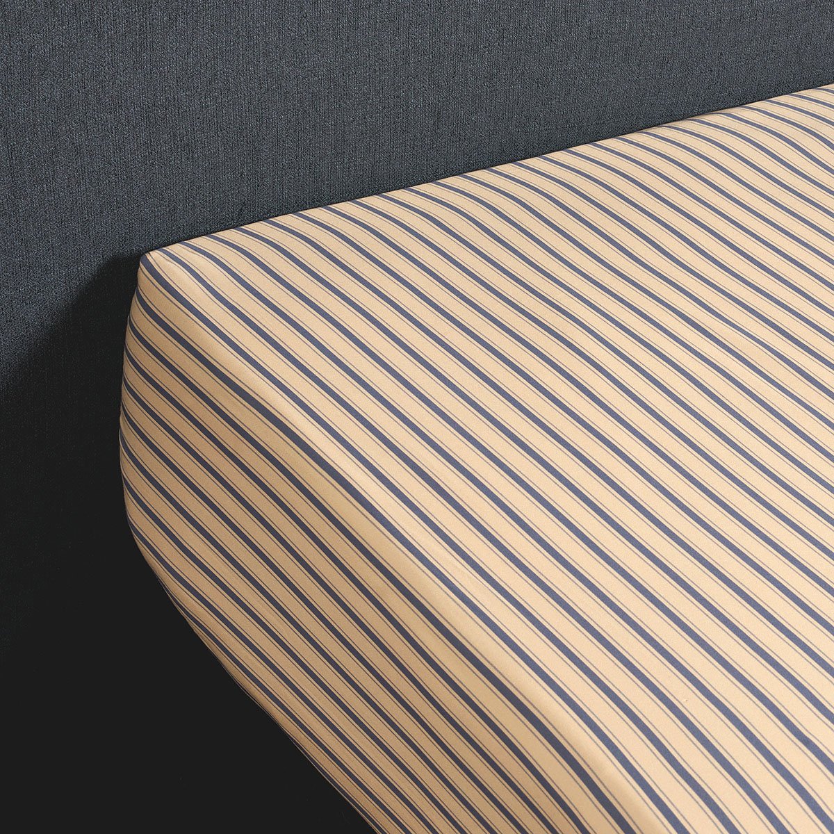 Drap Housse 4 CONTINENTS 4_continents_beige_bleu, ANNE DE SOLENE