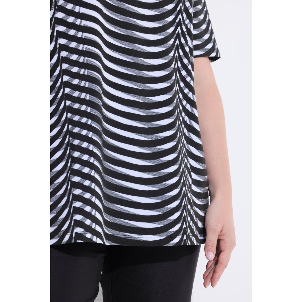 T-shirt en coton Pima blanc neige, ULLA POPKEN
