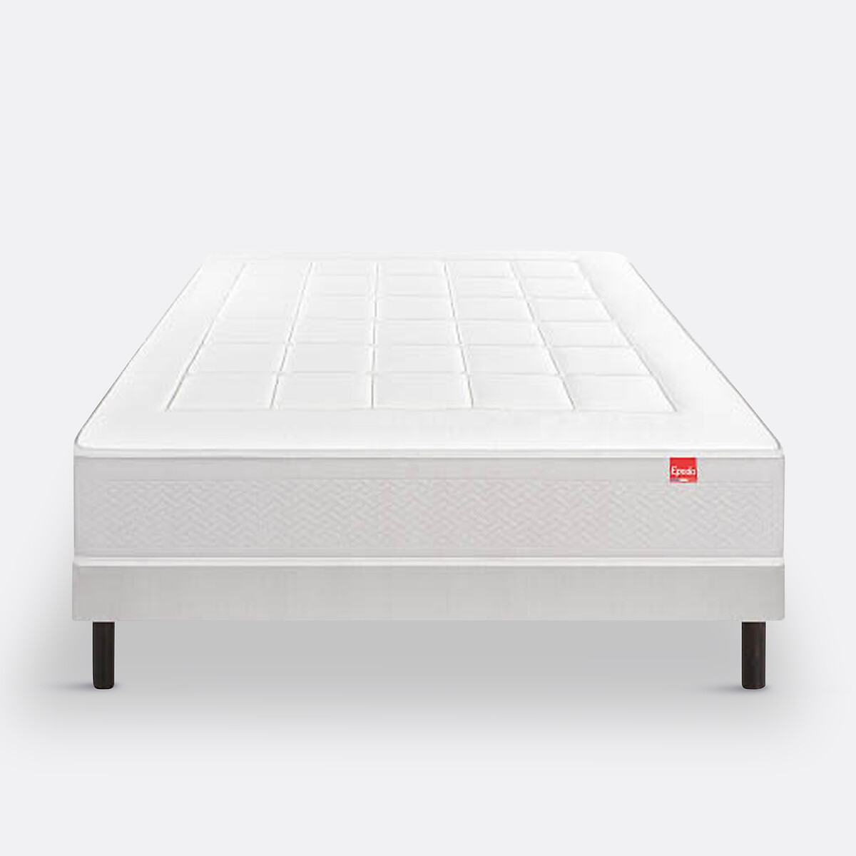 Ensemble matelas ressorts l'Escapade + sommier gris souris, EPEDA