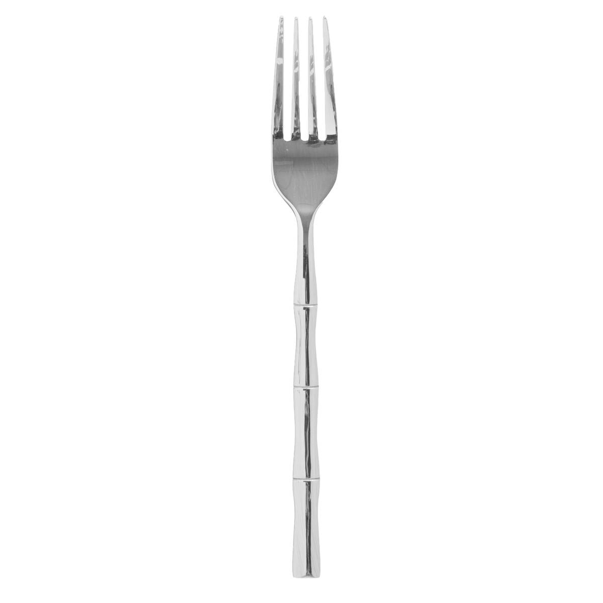 Ménagère 24 pièces en acier inoxydable et bambou BAMBOU argent, SECRET DE GOURMET