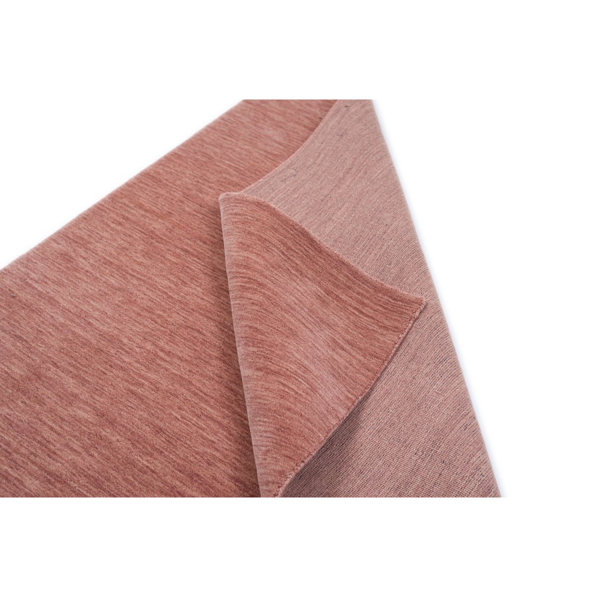 Tapis tissé main en laine vierge - LIST bois de rose, THEKO