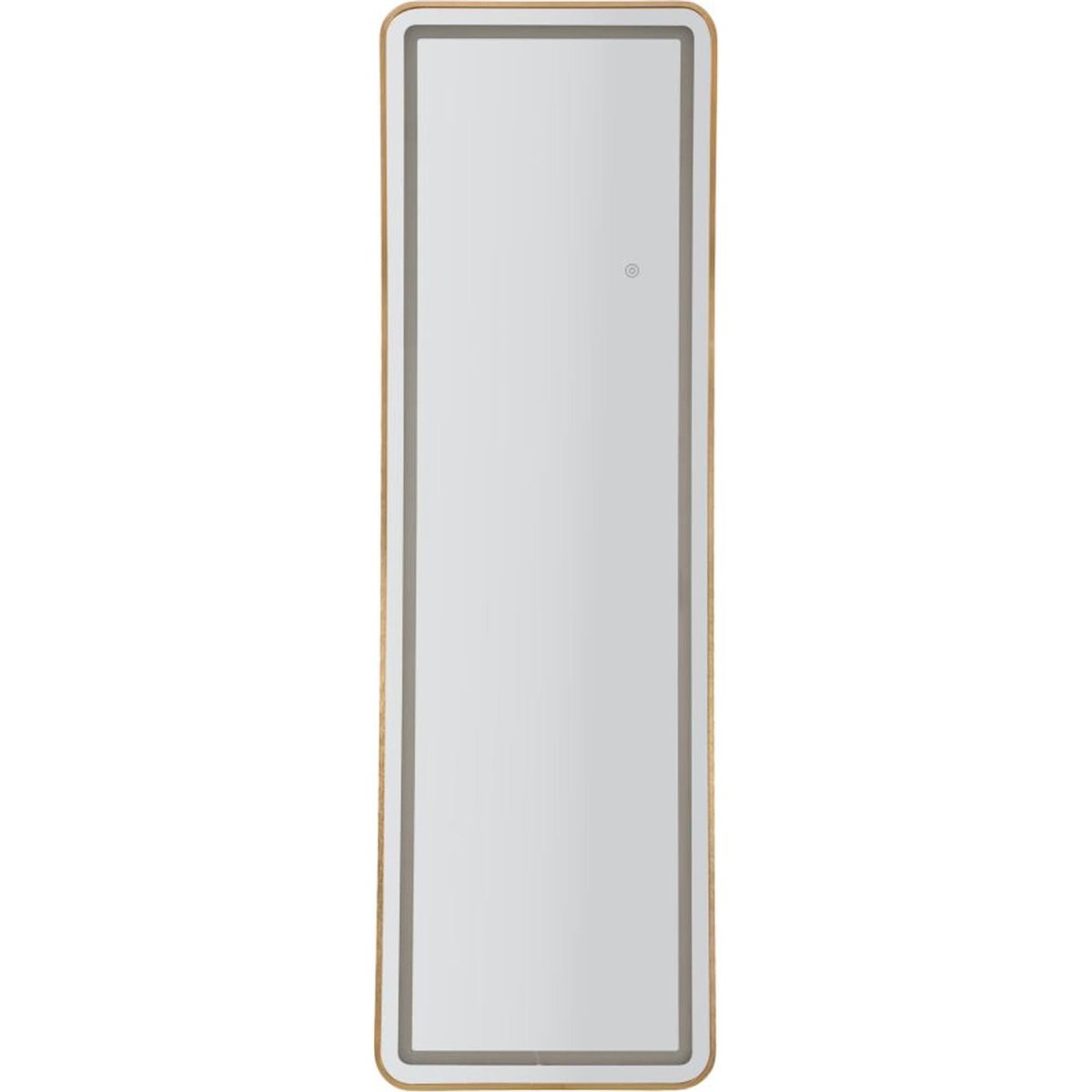 Miroir sur pied rectangulaire LED doré, RECOLLECTION